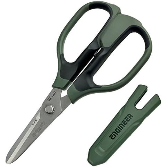 PH-57 8.3" Heavy Duty Combination Scissors, Made in Japan Multipurpose Shears, cuts kevlar fibre, leather belts, mains cable,copper braid, coaxial cable, rope & more.$$Tools & Hardware Other
