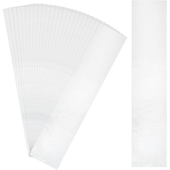 PH 630 inch 60 Pack Poster Bags 2.3 Mil Long Open-Ended Plastic Sleeves Transparent Storage Poster Tube for Wigs Posters Popcorn Blueprint Narrow Items Waterproof 29.3X5.9'' Clear for DIY