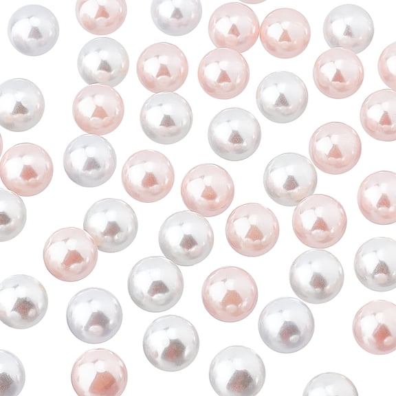 PH 60pcs No Hole Pearls 14mm Large Pearl Beads Vase Floating Pearls No Hole Pearl Beads Elegant Glossy Makeup Beads