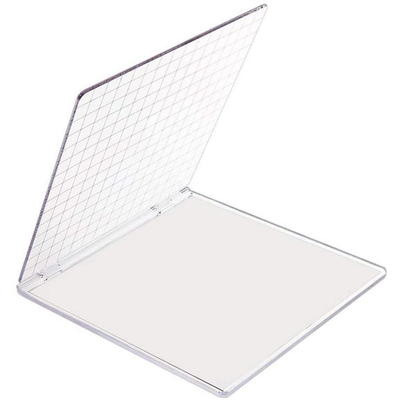 PH Acrylic Stamp Block 5.9x6.1 Perfect Positioning Stamping Clear Stamps Scrapbook Craft Stamping Tool with Grid Lines for Card Making