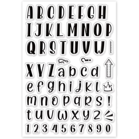 PH Alphabets Letters Numbers Clear Stamps Transparent Silicone Stamps Decoration Stamp for DIY Scrapbooking Photo Album Decorative Cards Making Hand Account Making Decoration