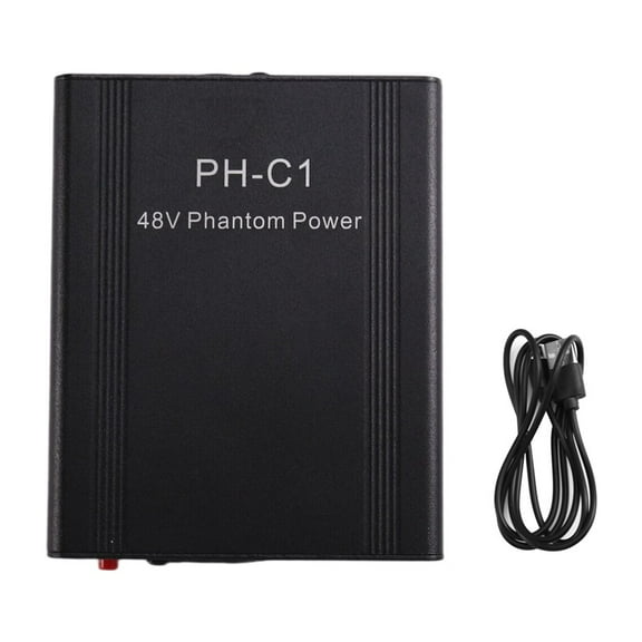 PH-C1 Microphone Preamp 48V Phantom Power Compact High Gain Microphone Booster Microphones Music Recording Equipment B