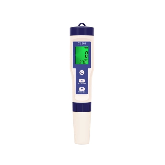 PH/CL2/H2/ORP/Temperature Meter Chlorine Detector Digital 5 In 1 Water Quality Tester for Swimming Pools Drinking Water Aquarium
