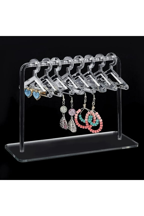 PH Coat Hanger Earring Holder Jewelry Display Dangle Earring Hanging Organizer Mini Earring Necklace Hanger Ear Studs Display Rack for Retail Show Personal Exhibition 2.3x5.9x4.2inch for DIY