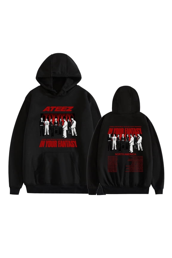 Ateez Merch Hoodie The World EP.Fin: Will Tour Kpop Hoodies Fashion Men Women Sweatshirt Tracksuit Pullover Coat Tee Fans Gift