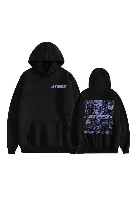 Ateez Merch Hoodie The World EP.Fin: Will Tour Kpop Hoodies Fashion Men Women Sweatshirt Tracksuit Pullover Coat Tee Fans Gift