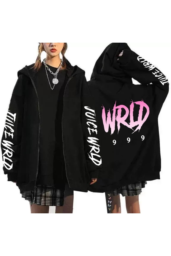 Juice Hoodie Zip-Up Casual Hooded Rapper Sweatshirt, Ivan Cornejo Accessories Cardigan, Black for Men and Women