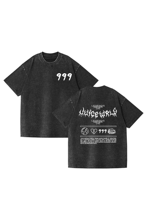 Juice T-shirt Wrld Round Neck Short Sleeve 2025 Casual T-shirt Size XS-3XL,S,Black1