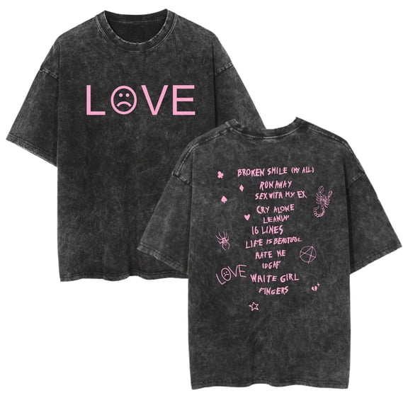 PH DOUBLE L Lil Peep Merch T-shirts For Men And Women Stylish Round Neck Casual Short Sleeve Tops