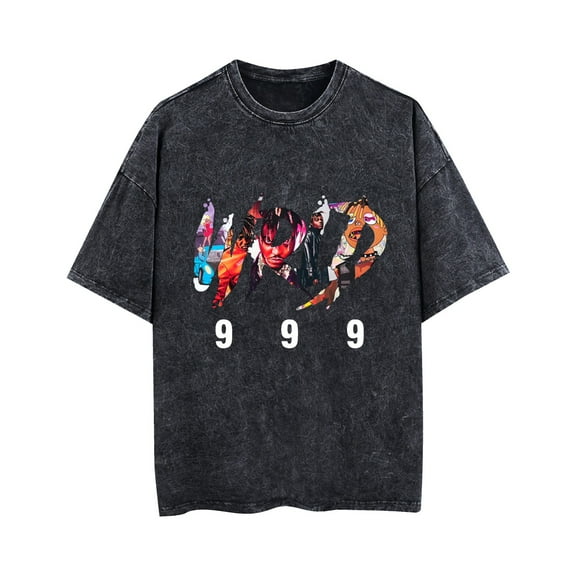 PH DOUBLE L  juice Wrld Cotton T-shirt 999 Washed Retro Short Sleeve Classic Casual Loose T-shirt Size XS-3XL