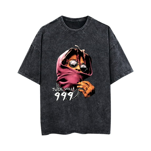 PH DOUBLE L juice Wrld Cotton T-shirt 999 Washed Retro Short Sleeve Classic Casual Loose T-shirt Size XS-3XL