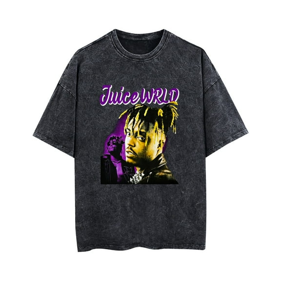 PH DOUBLE L  juice Wrld Cotton T-shirt 999 Washed Retro Short Sleeve Classic Casual Loose T-shirt Size XS-3XL
