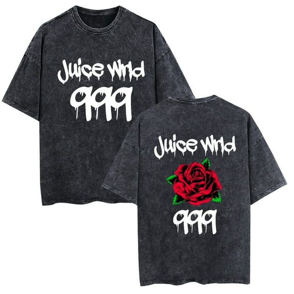 PH DOUBLE L juice Wrld Cotton T-shirt 999 Washed Retro Short Sleeve Classic Casual Loose T-shirt Size XS-3XL