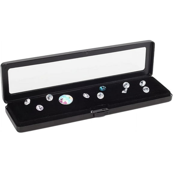 PH Diamond Display Boxes Gem Container Holder Gemstone Jewelry Box Show Case Storage Box Holder with Lids and Velvet for Gems Jewelry Displaying and Gift Packing 7.8x2.1 inch for DIY