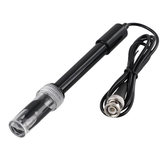 PH Electrode Probe for pH Meters and Controllers, BNC Connector, 014 pH Range, 080C Temperature, 155 mm Length, PC Plastic Body