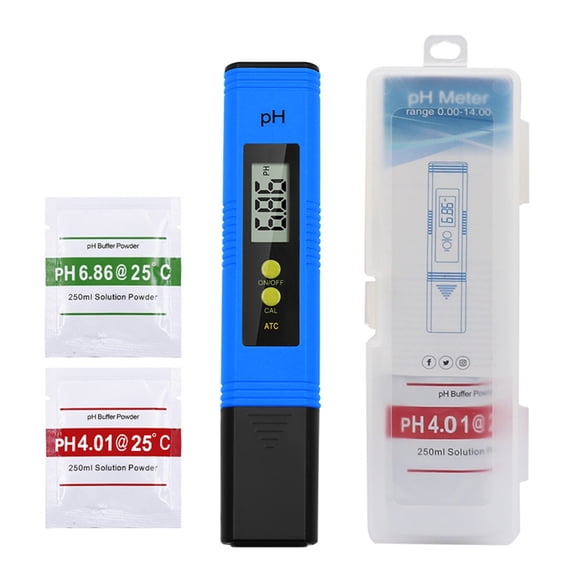 PH Meter 0.01 High Precision For Water Quality Tester With 0-14 Measurement Range Suitable Aquarium Swimming Pool ,Accurate - BLUE