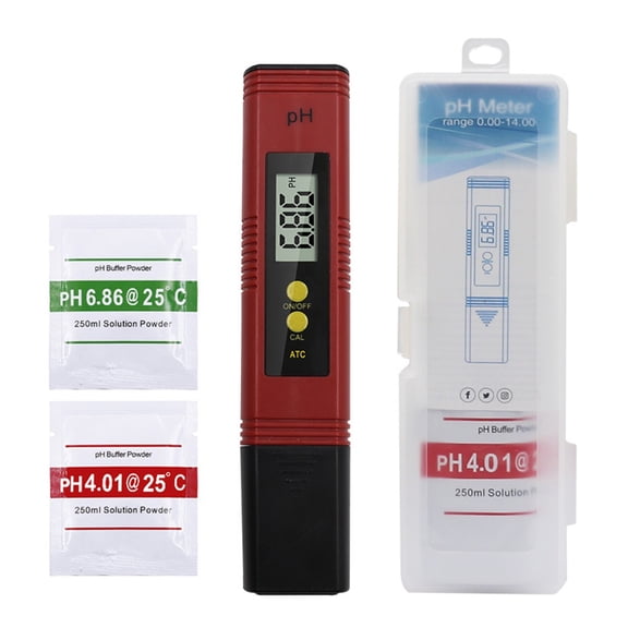 PH Meter 0.01 High Precision For Water Quality Tester With 0-14 Measurement Range Suitable Aquarium Swimming Pool ,Accurate - RED