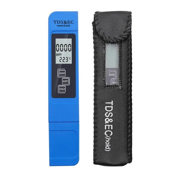 PH Meter 0.01 PH High Precision Water Quality Tester with 0-14 PH Measurement Ran,TDS Water Quality Tester TDS&EC LCD Water ,Accurate - BLUE TDS METER_X
