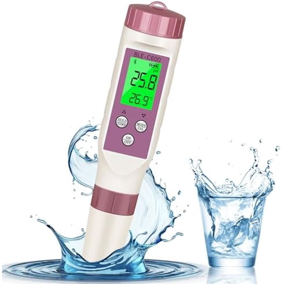 PH Meter 7-in-1 Tds Meter/Salinity Tester/pH Meter/EC Meter/Orp Meter/S.G Meter/Temp ph Tester Digital,PH Meter for Water 0.01pH Accuracy,Tds Meter with ATC.