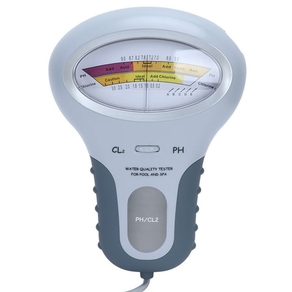 PH Meter Chlorine Tester, Portable 2 in 1 Digital Water Quality Analysis Monitor and Chlorine Level CL2 Tester Meter for Swimming Pool, , Drinking Water