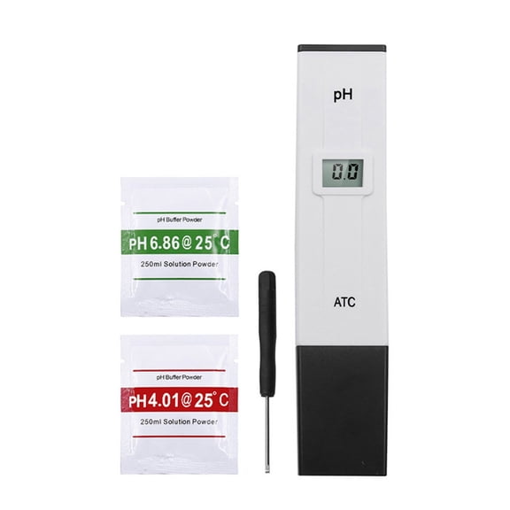 PH Meter Digital PH Tester Water Quality Testers Acidity Measure Device Water Pool Aquarium Hydroponics Home Brew 0-14pH ,Accurate - WHITE_X