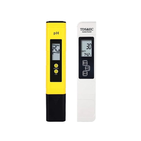 PH Meter & TDS Meter Digital Water Quality Tester 0-14 PH Meter Tester 0-9990PPM TDS&EC LCD Water Purity PPM Aquarium Filter