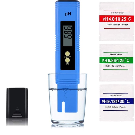 PH Meter for Water, High Precision Professional Digital pH Tester with 0-14 PH Measurement Range, for Aquarium, Swimming Pool, Drinking Water