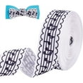thumbnail image 1 of PH Music Note Ribbon 10 Yards 30mm Polyester Grosgrain Ribbon Gift Wrapping Ribbon Musical Craft Ribbon for Cake Gift Bouquet Music Party Birthday Wedding Decoration White and Black Black, 1 of 7