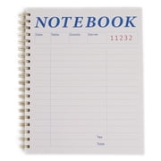 Pearhead Vintage Diner Hardcover Spiral Notebook, 200 College Ruled Pages, 8 x 10.5"