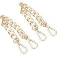 thumbnail image 1 of PH PandaHall Purse Extender, 2 Pack 7.8 Inch Golden Aluminum Bag Flat Chain Strap with Alloy Swivel Clasps Handbag Chain Straps Metal Bag Strap Replacement Purse Clutches Handles, 1 of 10