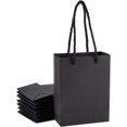 thumbnail image 1 of PH Paper Bags 4.7x2.2x6.2 inches 20pcs Gift Bags Party Bags Shopping Bags Kraft Bags Retail Bags Merchandise Bags Brown Paper Bags with Handles Bulk Black DIY, 1 of 8