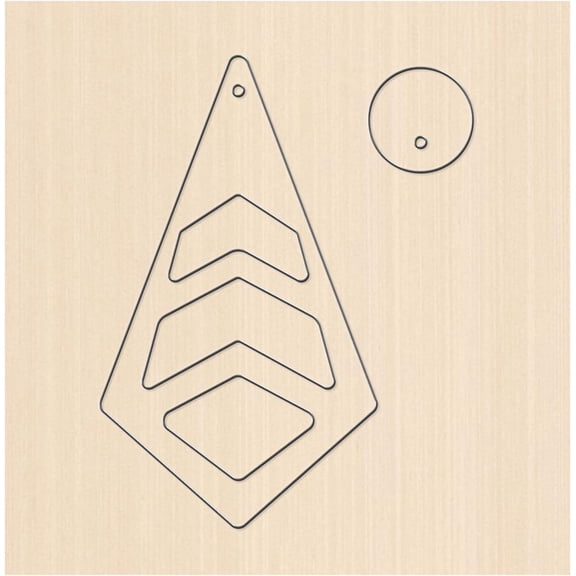 PH Scrapbook Embossing Wooden Die Cutting Leather Mold Circle/Geometric Shape Cutting Mold for Earring Jewelry DIY Leather Crafts Making NOT for colorful