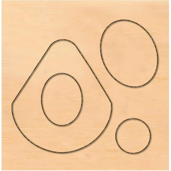 PH Scrapbook Embossing Wooden Die Cutting Leather Mold Oval/Circle/Irregular Shape Cutting Mold for Earring Jewelry DIY Leather Crafts Making NOT for Beige