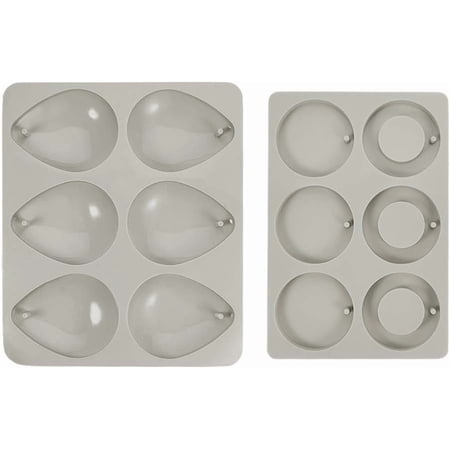 PH Silicone Round Ring Resin Mould Pendant Jewellery Molds with Hanging Hole for DIY Jewelry Craft Making