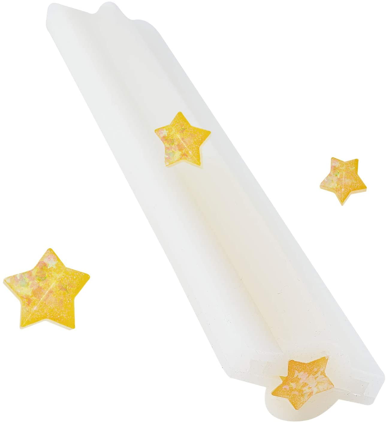 PH Star Silicone Molds Column Tube Embed Soap Handmade Soap Mold Candle Mousse Cake Making Supplies Tools for Christmas 4th of July Soap Making White