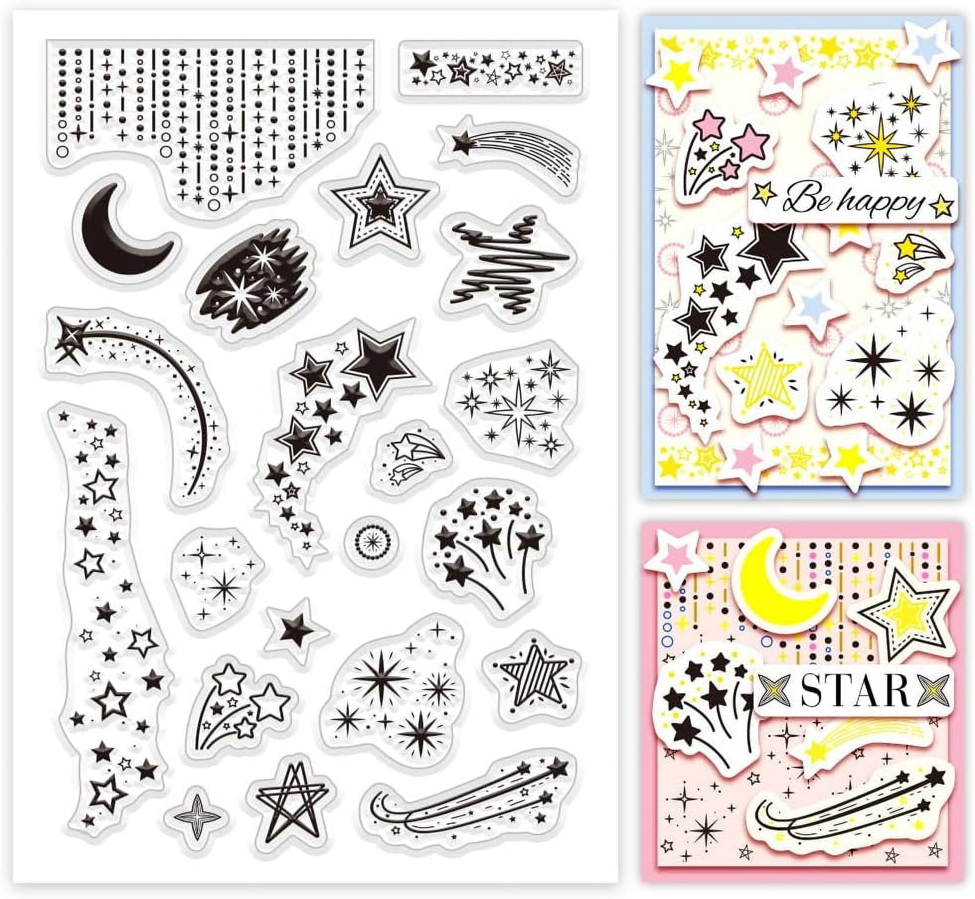 PH Stars Clear Stamps for Card Making Stars Border Silicone Clear ...
