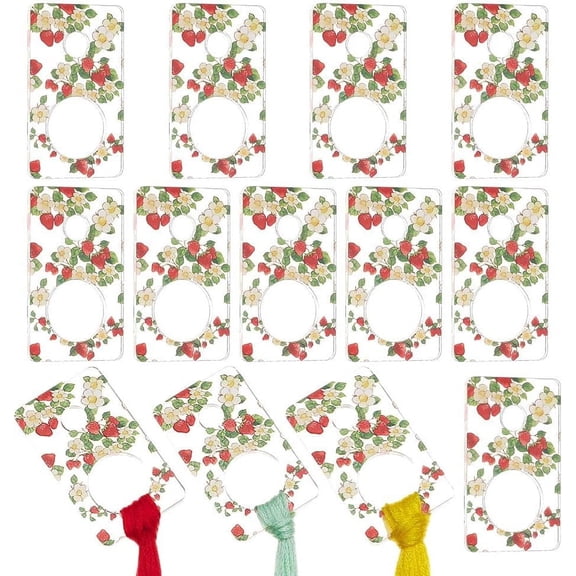 PH Strawberry Acrylic Floss Drops Embroidery Thread Organizers 10pcs for 11.9 inch Clear DIY