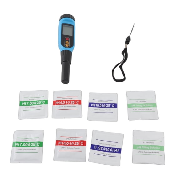 PH Testing Probe SMART SENSOR PH818M PH Meter for Food Processing 2 in 1 Food PH Tester Solution Temperature Meter LCD Backlight Digital PH Measuring Probe for Fruit Jam Paste Bread Gel Semisolid