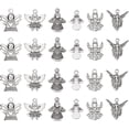 thumbnail image 1 of PH Tibetan Alloy Angels Charms Angel Wings Pendant Easter Metal Angel Wings Pendant for DIY Earrings Bracelets Necklaces Jewelry Making Silver, 1 of 6