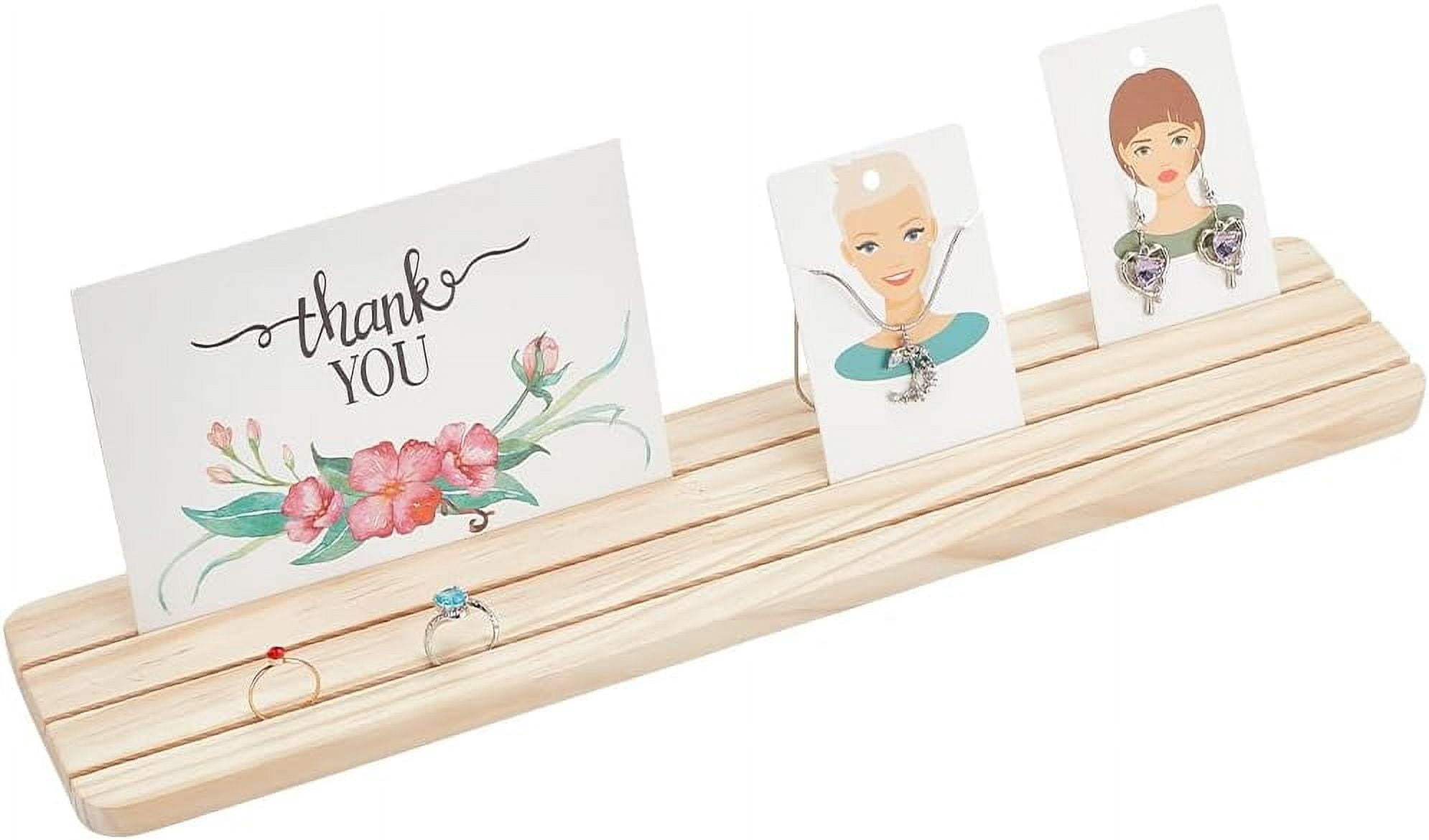 PH Wooden Earring Display Stand 3 Slot Display Cardboard Earring Card ...
