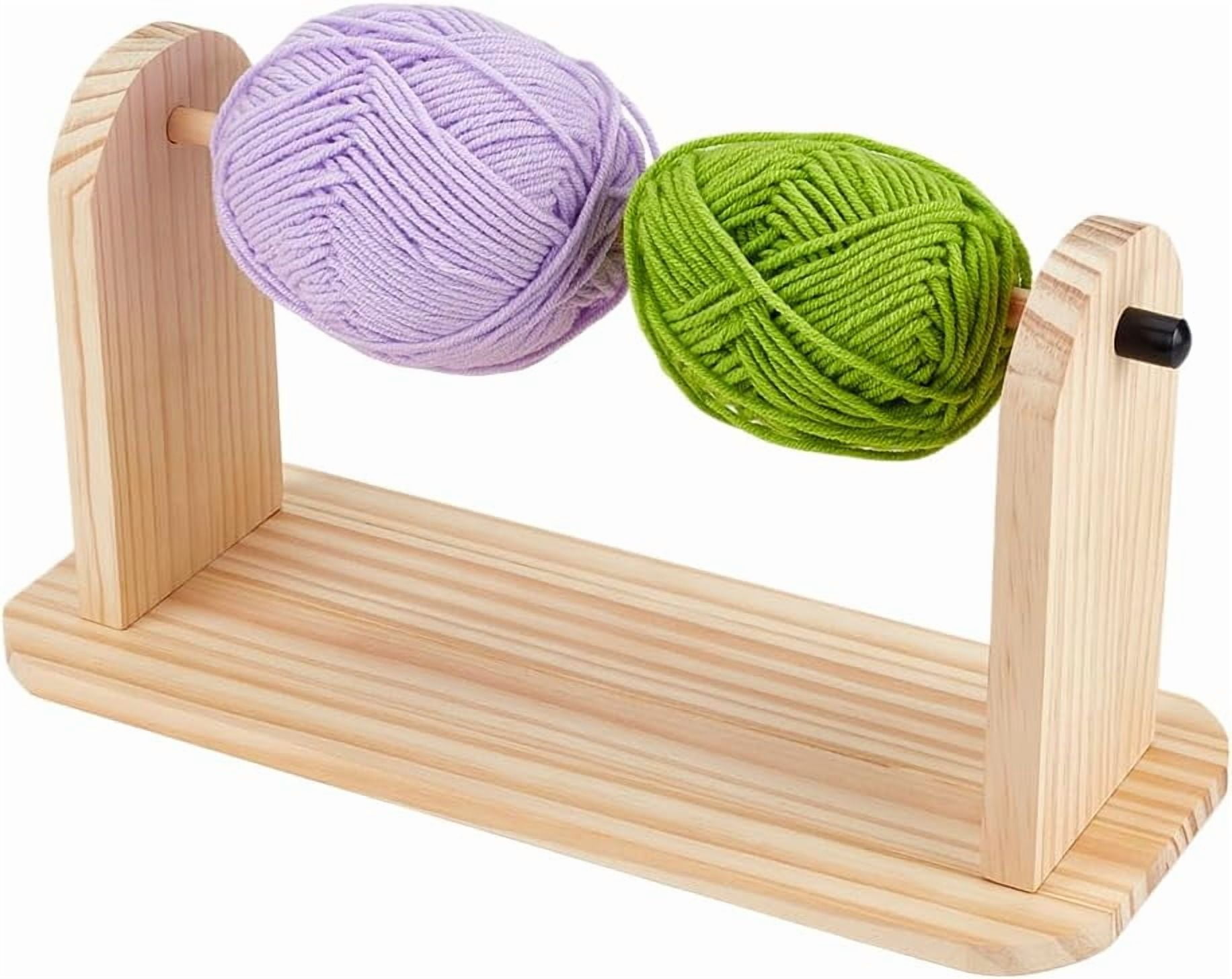 PH Wooden Yarn Holder Spools Thread Rack Organizer Ribbon Storage Rack ...