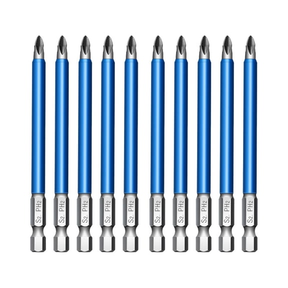 PH2 Screwdriver Bit Set Hex Shank for Head Drive Bit Crucifix Anti-Slip Screw Driver Power D