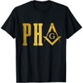 thumbnail image 1 of PHA Prince Hall Mason Freemason Masonic Square & Compass T-Shirt mens t shirt，black，women，funny，misfits，men，journey, 1 of 4