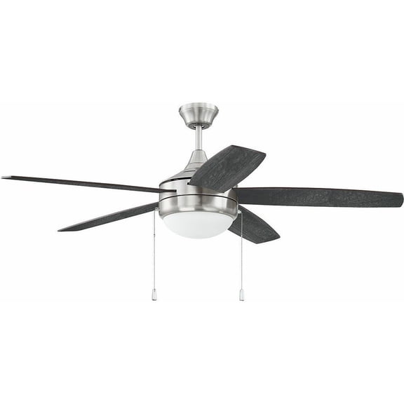 PHA52BNK5-BNGW-Craftmade Lighting-Phaze - 5 Blade Ceiling Fan with Light Kit in Modern-Contemporary Style - 52 inches wide by 16.73 inches high