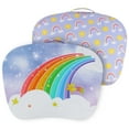 thumbnail image 1 of PHANCIR 17" x 13" Youth Lap Desk Rainbow Style, Lightweight Soft Touch Youth Lap Desk with Portable Handles, Lap Bed Tray with Cushion for Youth Writing, Reading, Art Creation and Playing, 1 of 7