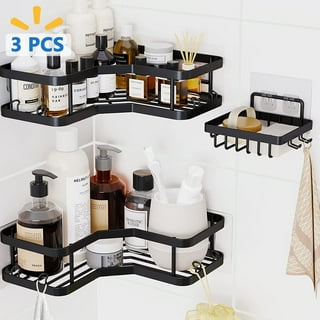 ODesign Adhesive Shower Caddy No Drilling with Soap Dish 3 Tiers Stainless  Steel Shower Organizer for Shampoo Conditioner Bathroom Organizer  Accessories with Removable Hooks Wall Mounted – Home Accessories