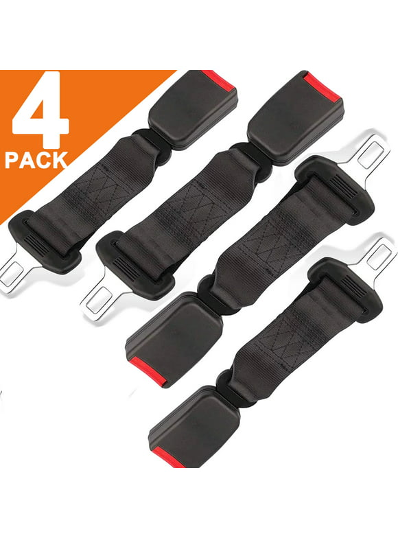 PHANCIR 4 Pack 10.2-inch Seat Belt Extender for Cars Universal Seat Belt Car Buckle Extension Buckle Up (7/8" Tongue Width)