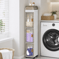 thumbnail image 1 of PHANCIR 3-Tier Tall Bathroom Storage Cabinets, Narrow Cabinet Bathroom Storage Tower with Wheels, for Small Spaces, White, 1 of 7