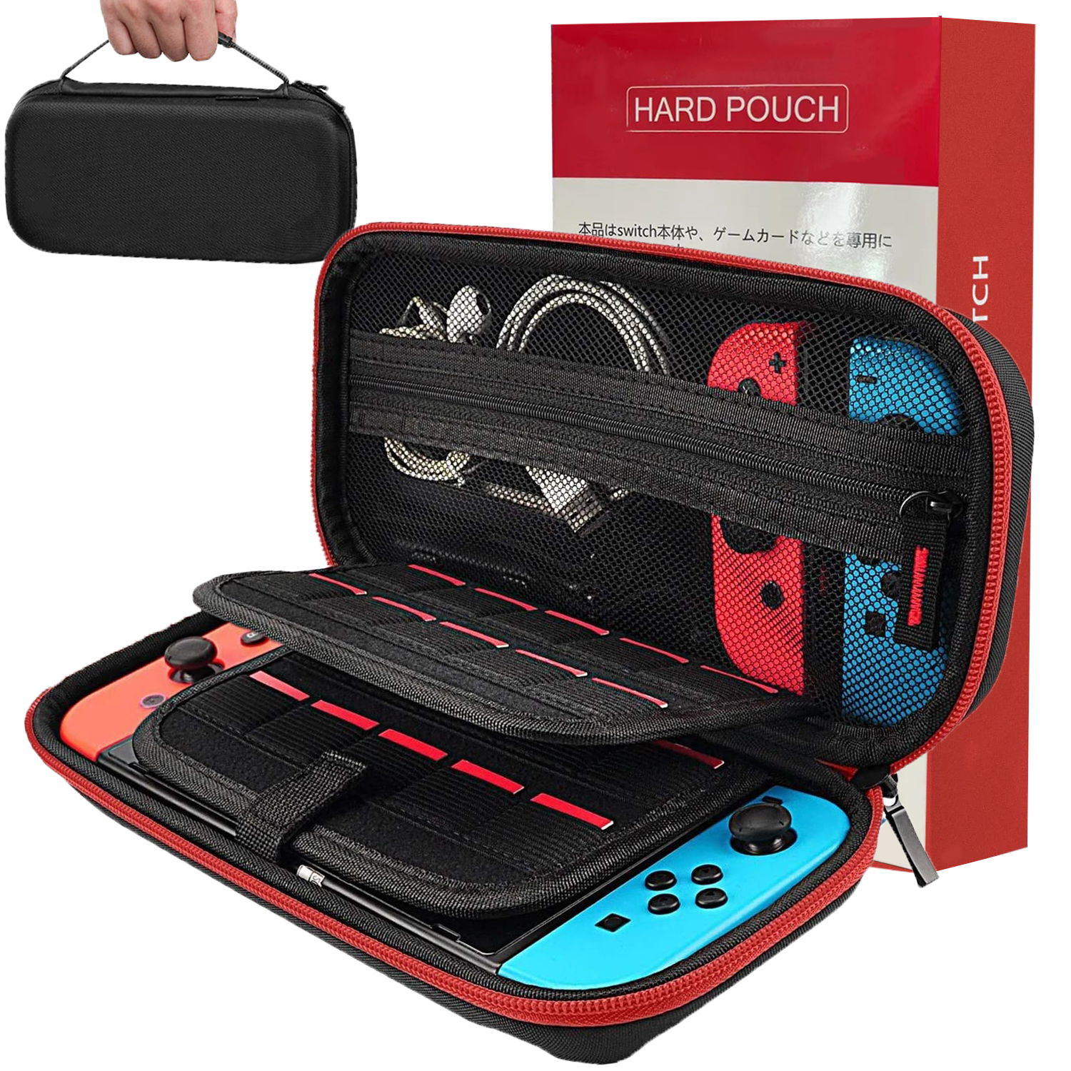 Switch Carrying Case Compatible with Nintendo Switch/Switch OLED, with