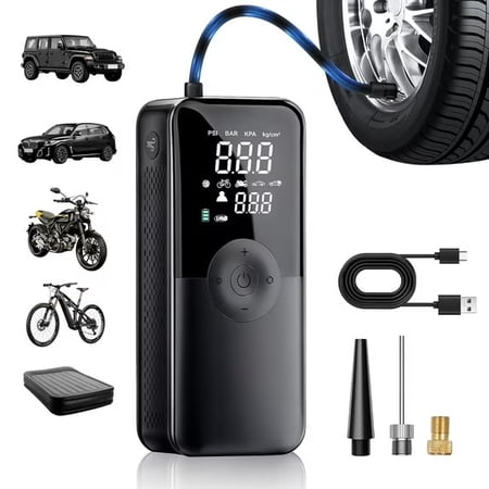 PHANCIR Cordless Tire Inflator Portable Air Compressor, 150 PSI Digital Display Multi-Function Air Pump with Automatic Shutoff & 3 Modes LED Light for Car, Motorcycles, Bicycles, Balls price history and forecast - PHANCIR T3106